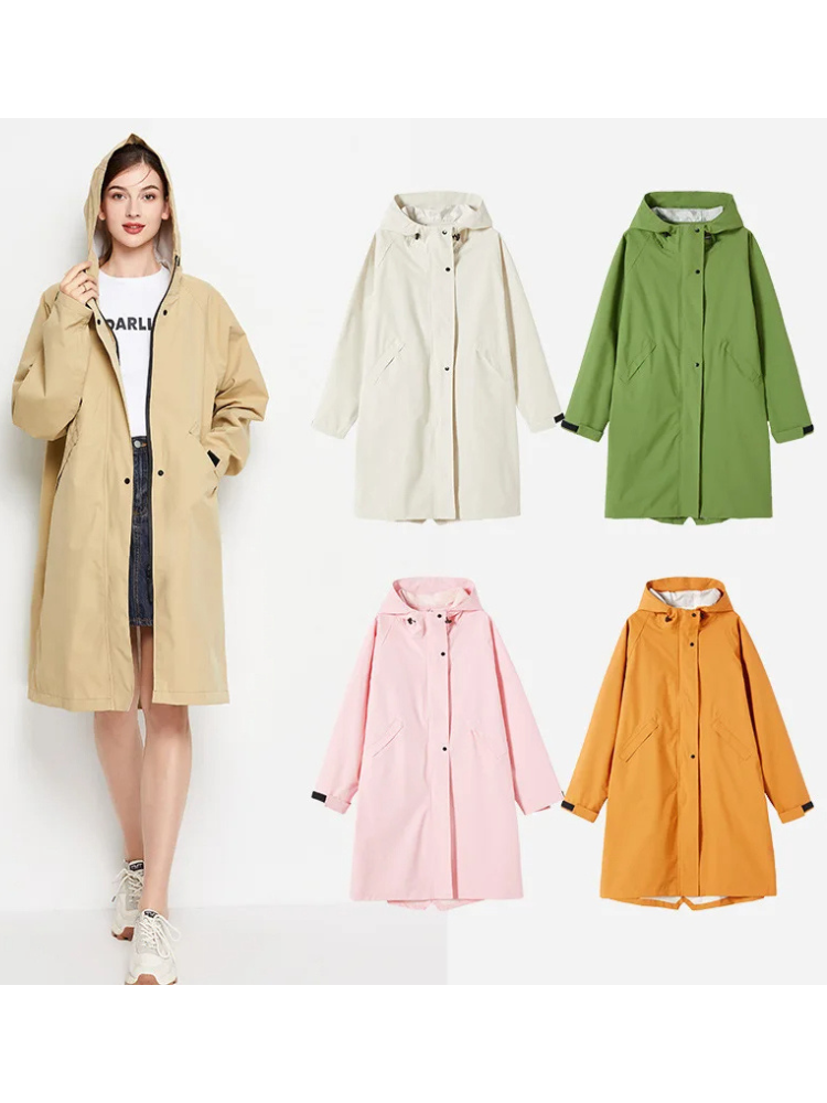 Anna | Imperméable et coupe-vent pour femme avec capuche ajustable, veste d'extérieur légère