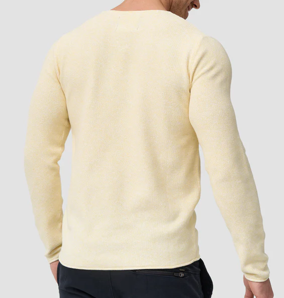Lorvric | Pull classique à col rond pour homme – Pull léger et respirant en maille, haut décontracté