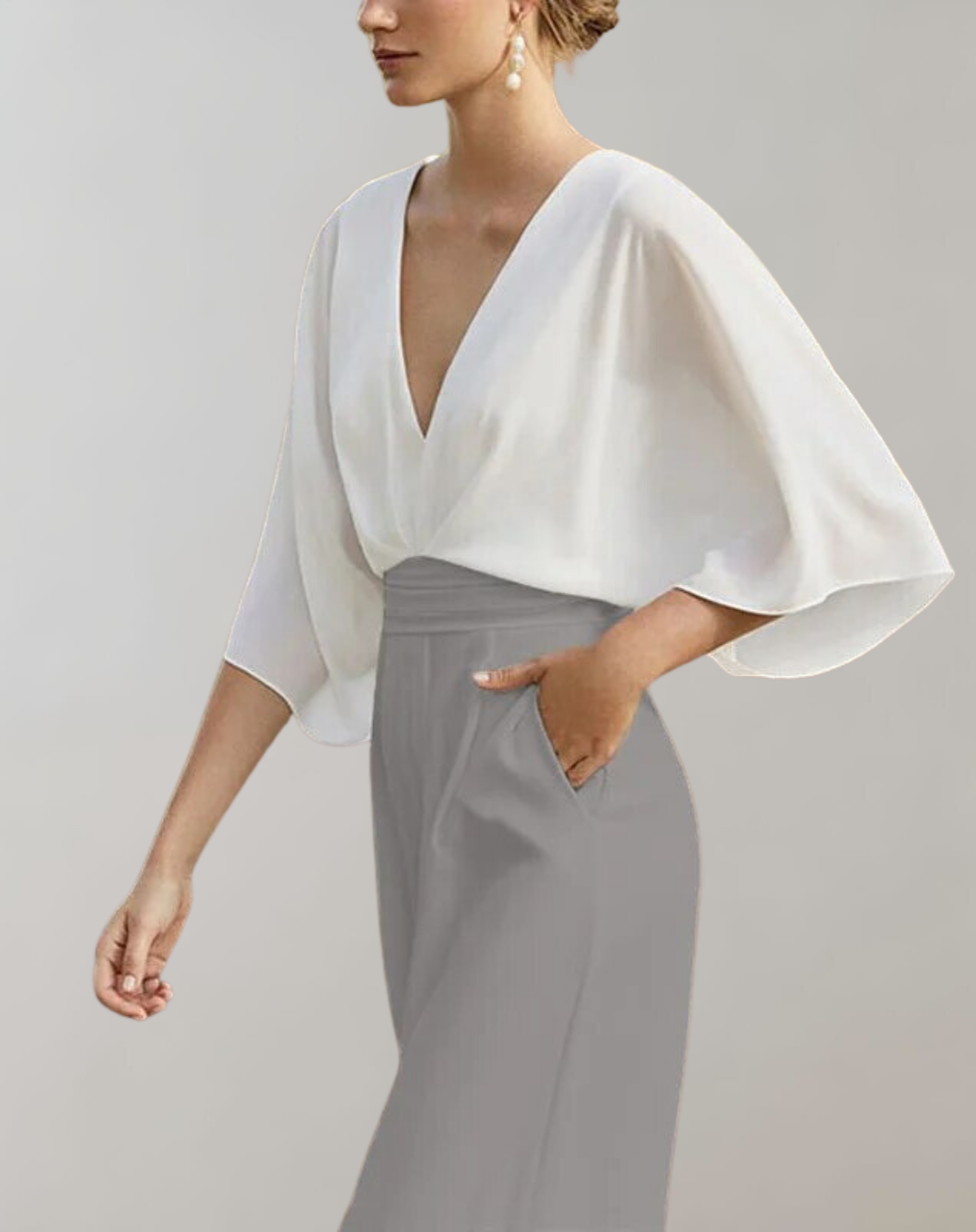 Freyja | Jumpsuit met wijde pijpen voor dames - Losse halve mouwen, elegant en vloeiend eendelig