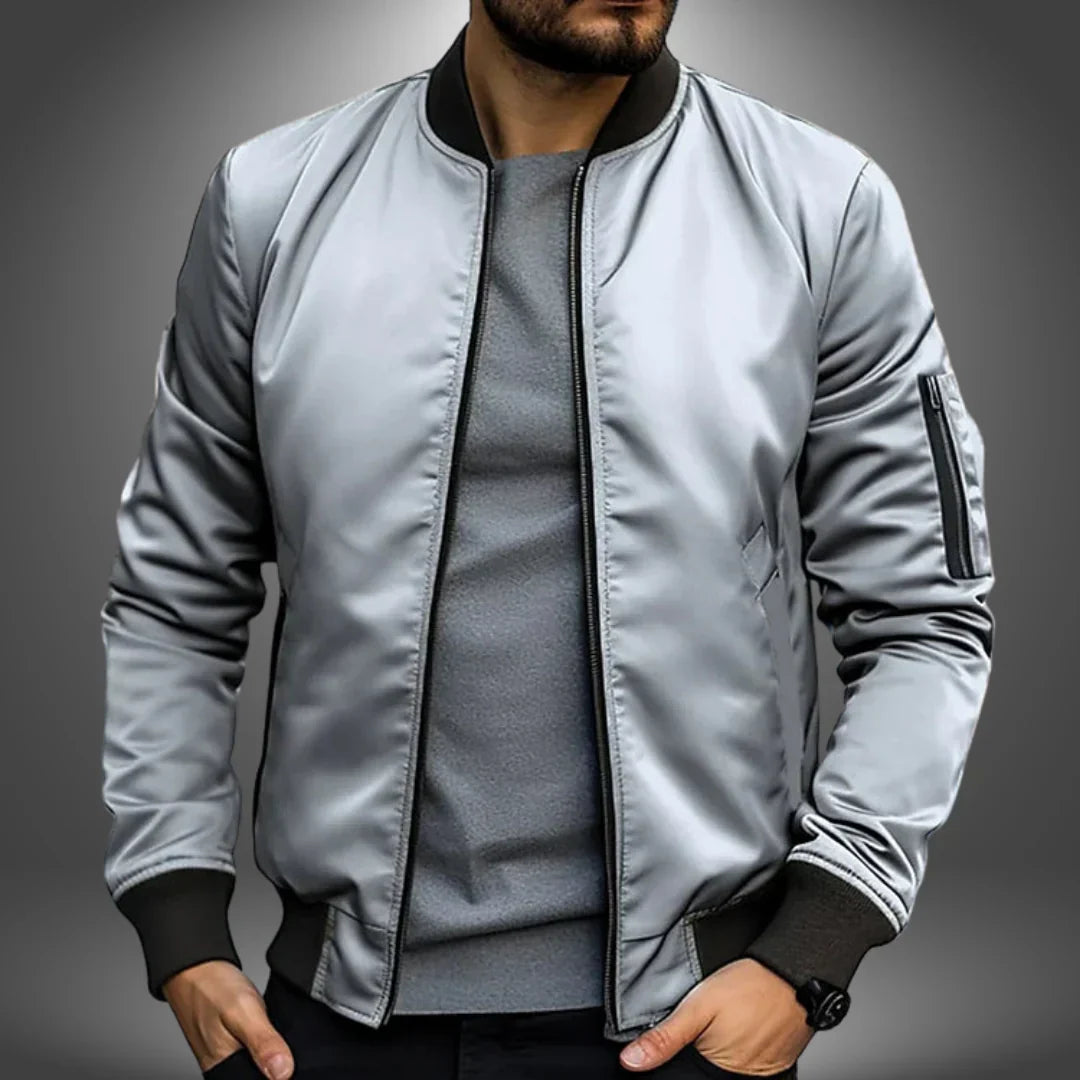 Rovanic | Leichte Herrenjacke – Lässige Bomberjacke, Windbreaker, bequeme Oberbekleidung