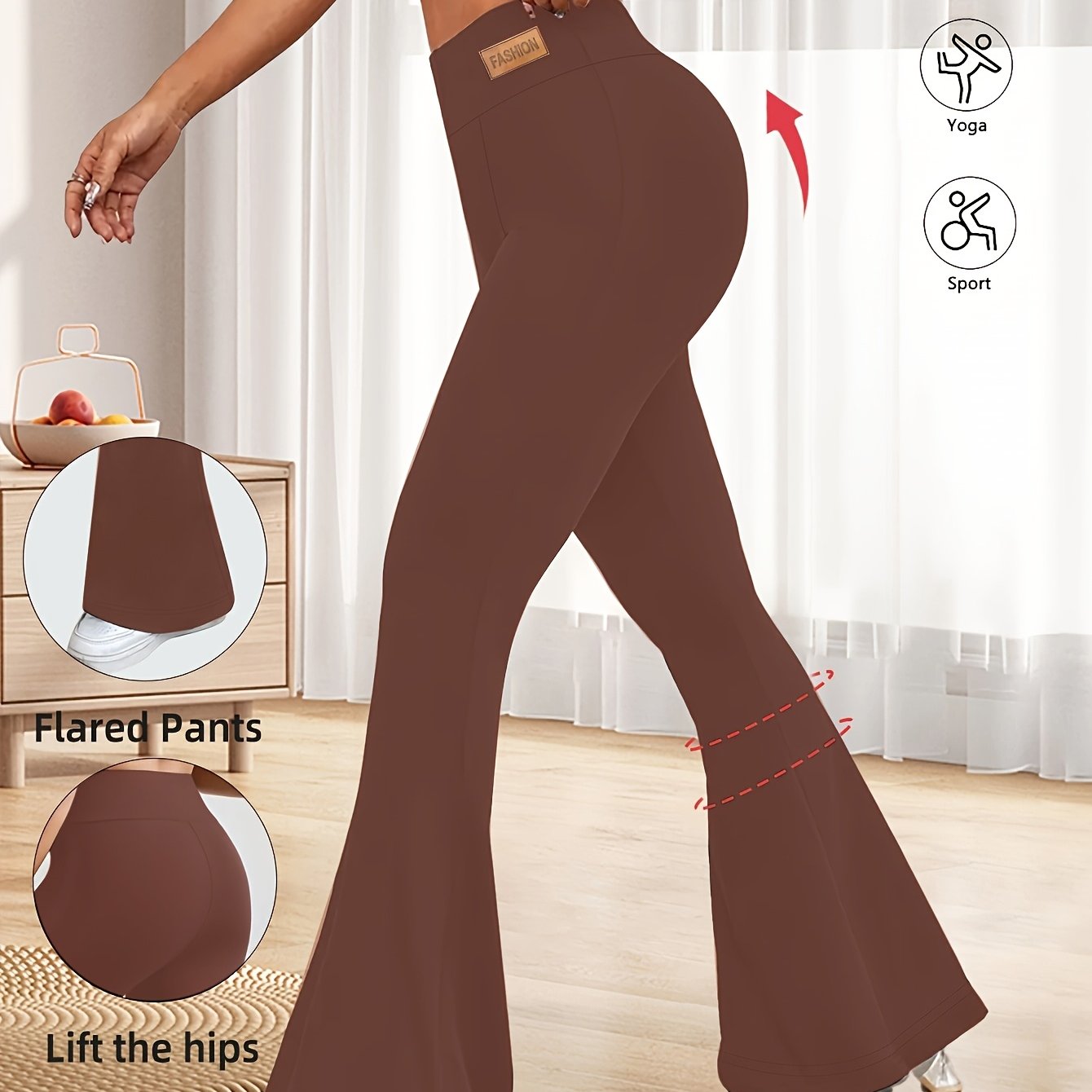 Raina | Uitlopende legging met hoge taille voor dames - Broek met buikcontrole