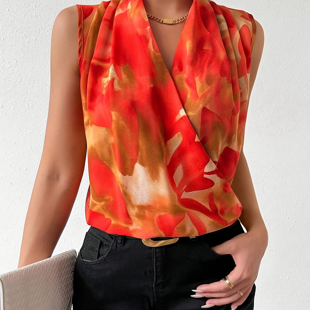 Litha | Damesvest met print – Mouwloze, casual zomertop