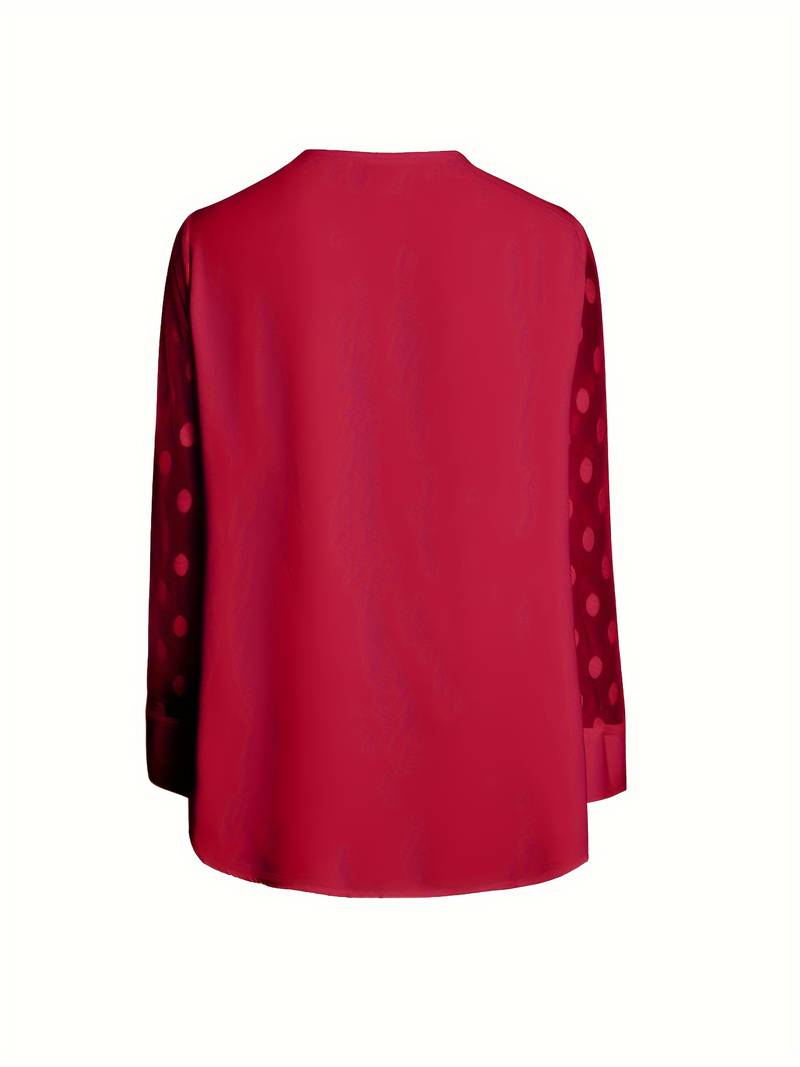 Kariselle | Elegante blouse van mesh met lange mouwen voor dames - Chique & ademende top