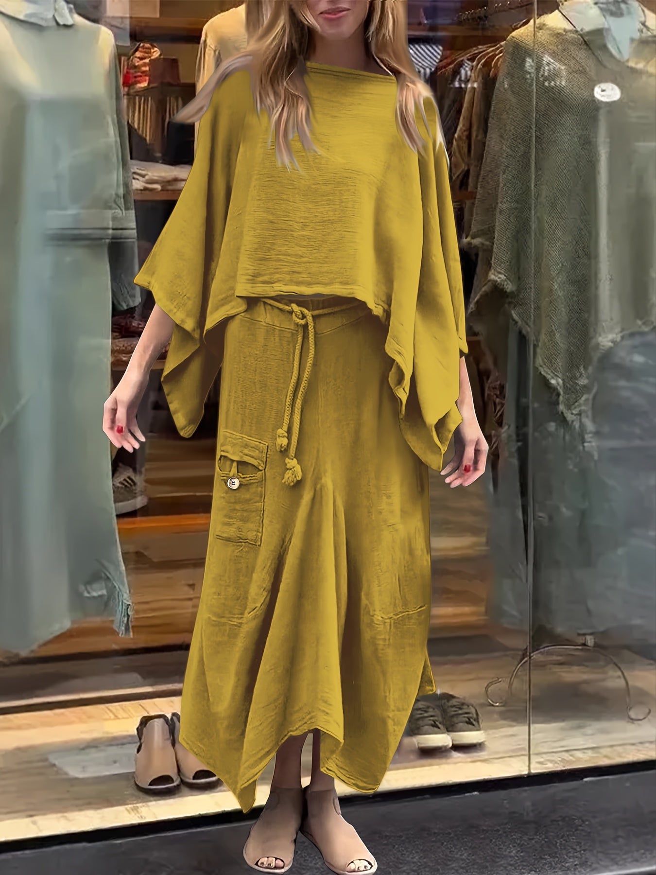 Zarexia | Dames 2-delige Top- en Rokset – Losse Casual Outfit