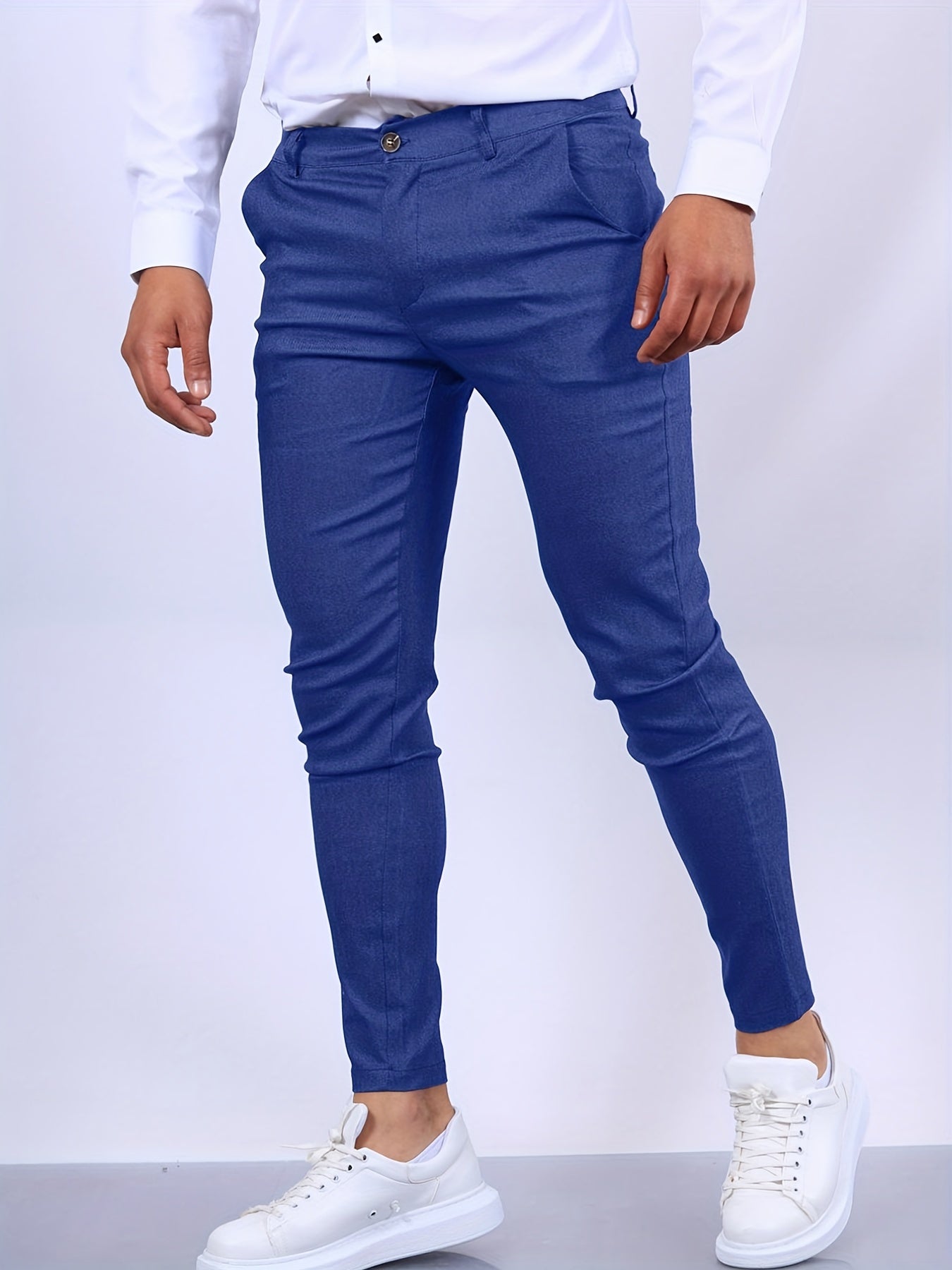 Orvalis | Schmal geschnittene Herrenhose in Knöchellänge – Elegante Business-Casual-Hose