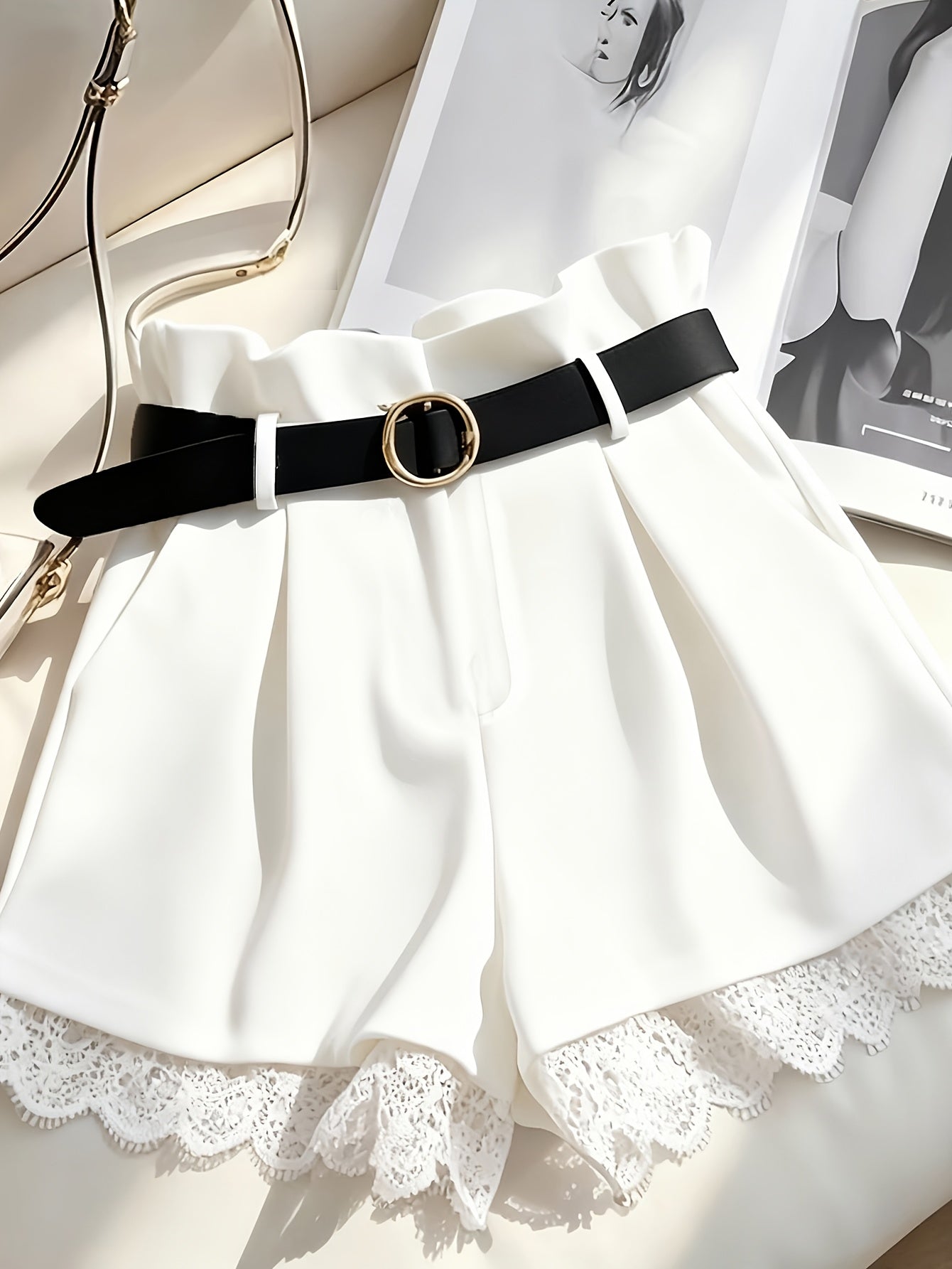 Ziah | Chique kanten short voor dames – Elegante, casual zomerkleding met hoge taille