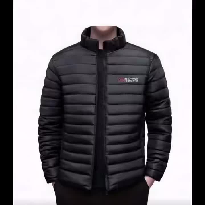 Kyro | Geïsoleerde winterjas voor heren met Scandinavisch letterontwerp – dik gevoerde jas met ritssluiting