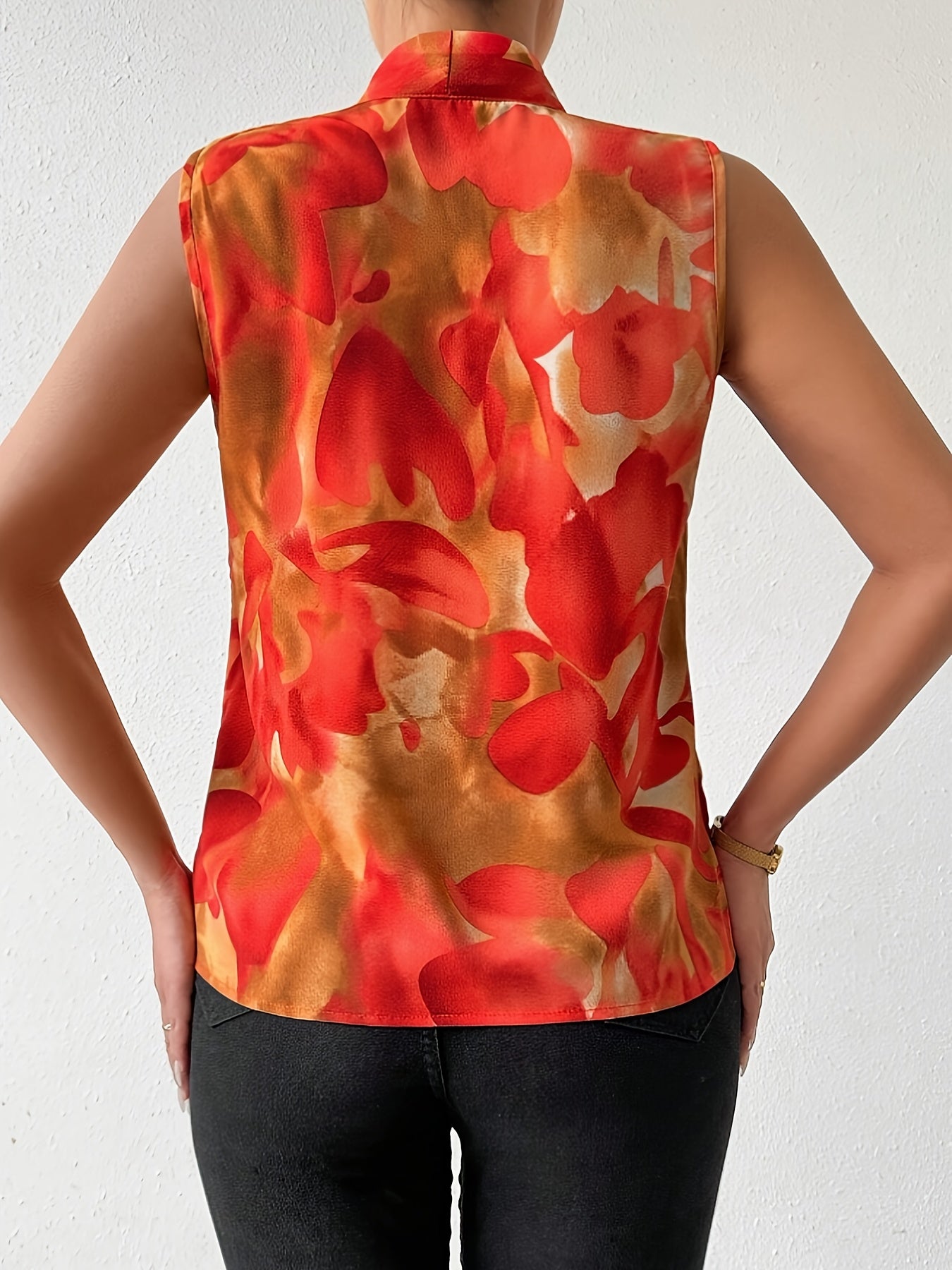 Litha | Damesvest met print – Mouwloze, casual zomertop