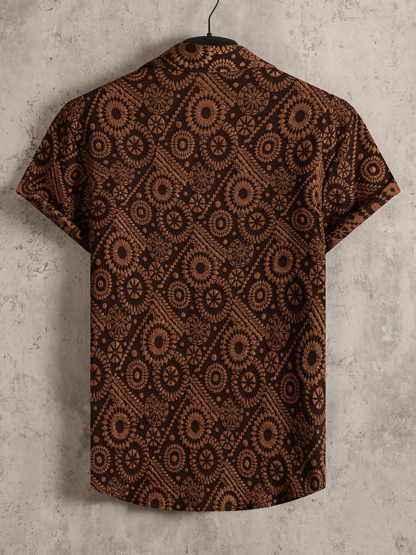 Hakan | Heren casual overhemd – jacquard effen lange mouwen button-down slim fit shirt