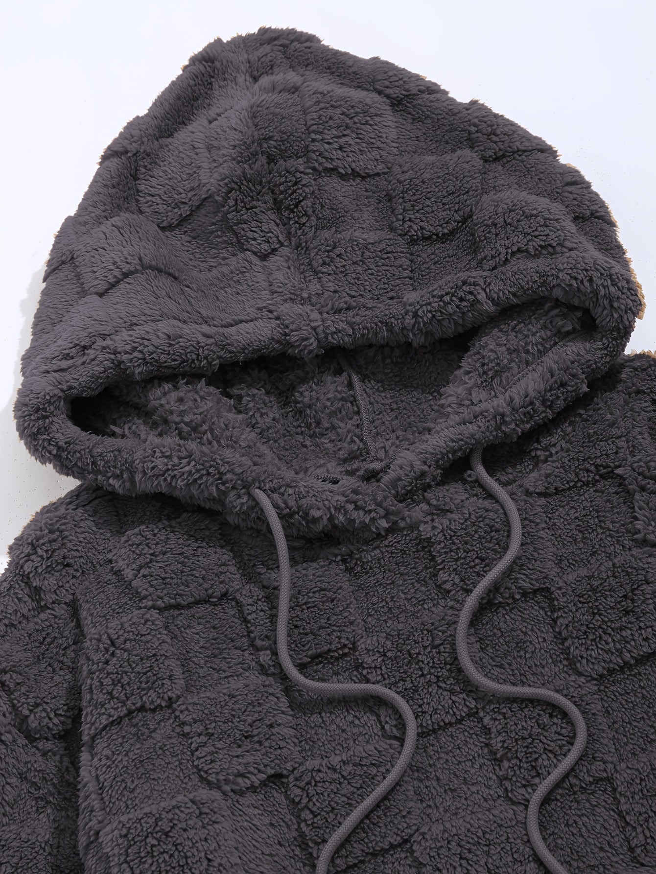 Dander | Plush fleece hoodie voor heren – Comfortabele, losvallende wintertrui met zak aan de voorkant