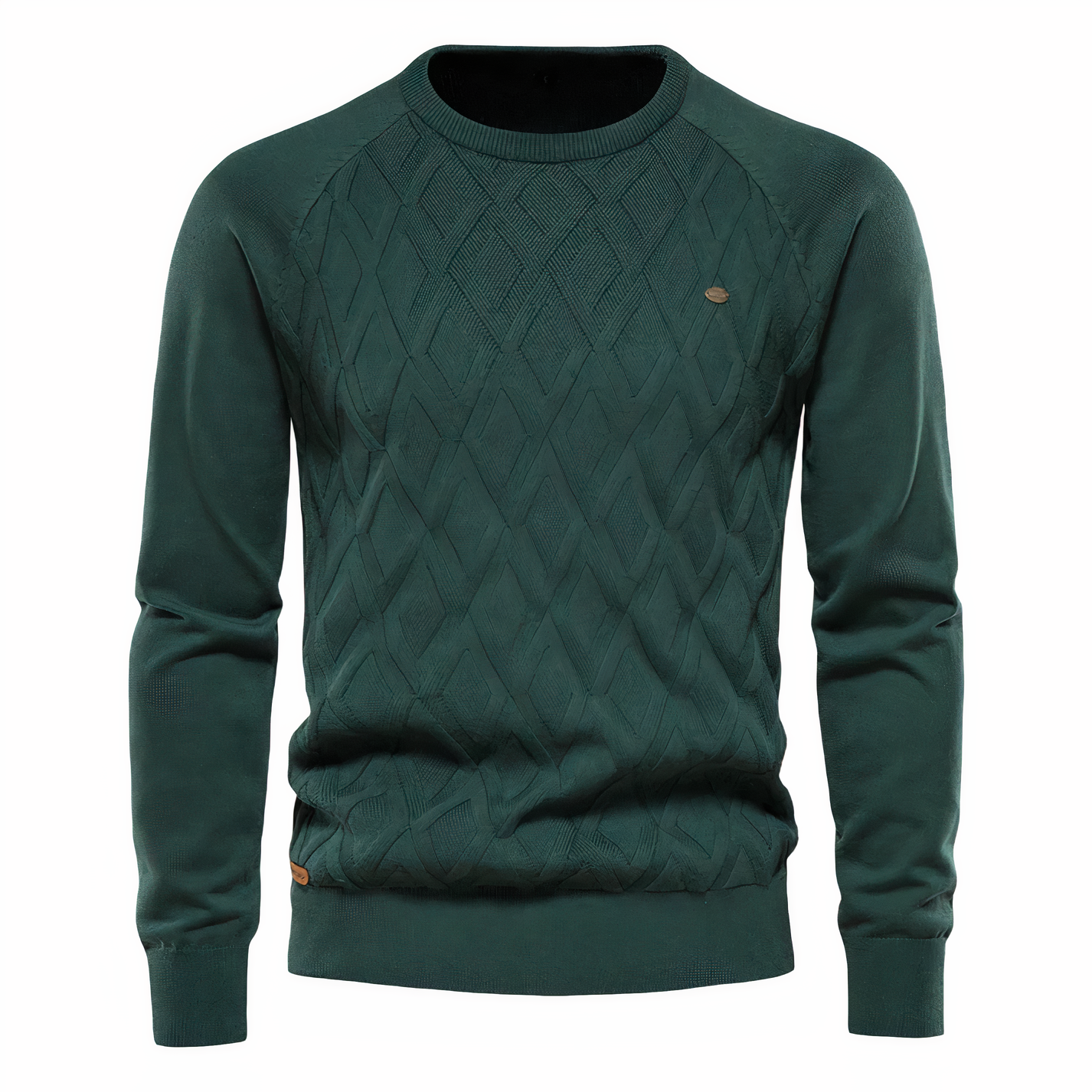 Azric | Gebreide herentrui – Warme pullover met ruitjespatroon, zachte katoenmix