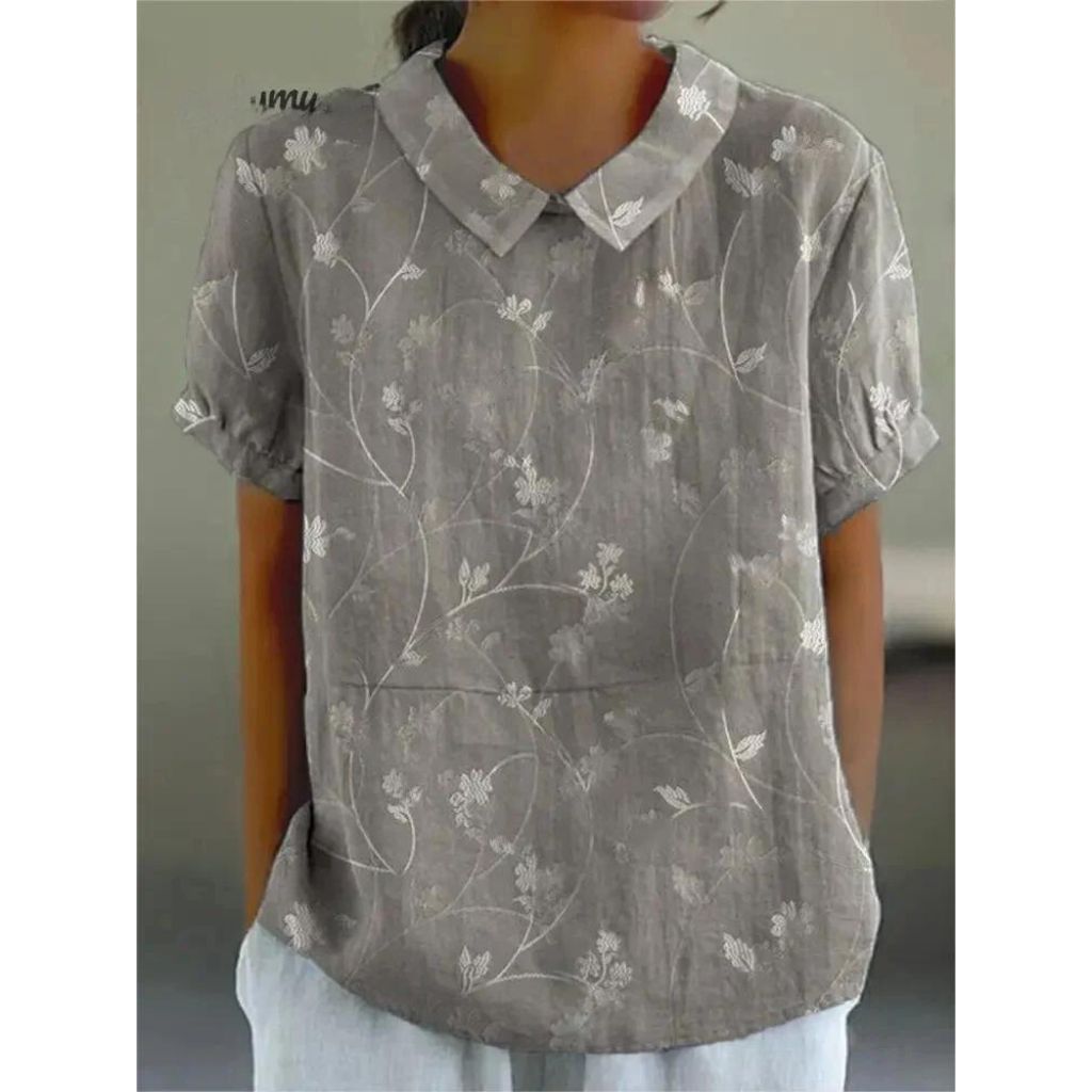 Jynellea | Casual bloemenblouse voor dames – Lichtgewicht, elegante top met korte mouwen