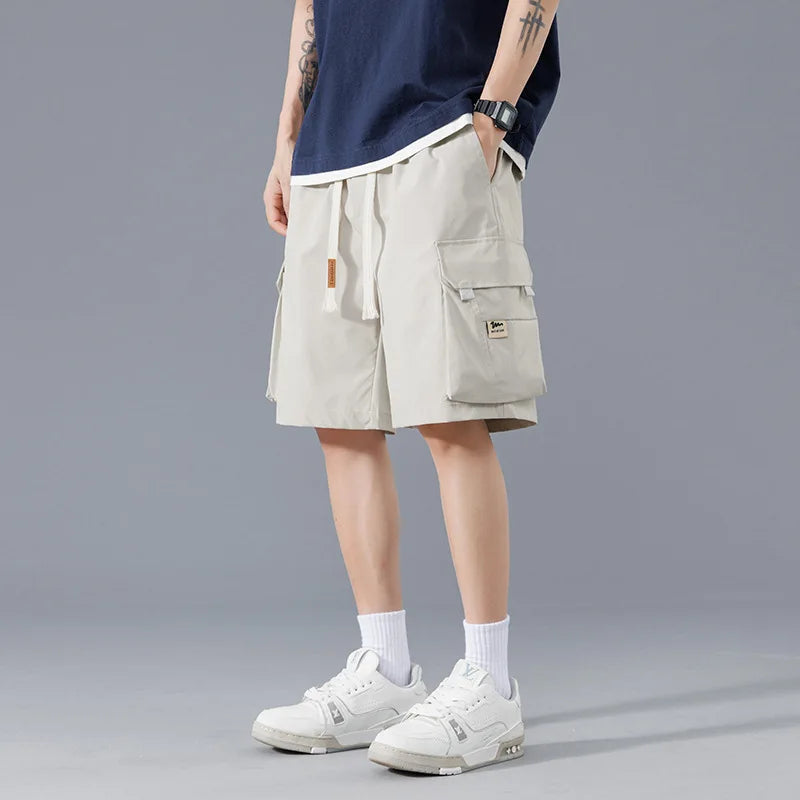 Silas | Utility-cargoshorts voor heren – verstelbare taille, ademende katoenmix