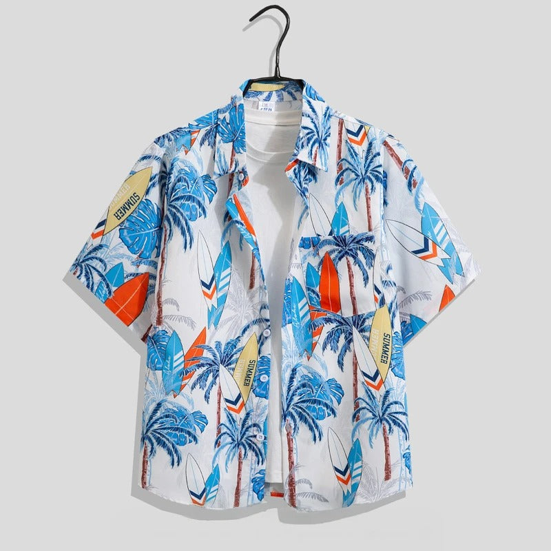 Aleron | Hawaïaans kampshirt voor heren – Lichtgewicht bloemenprint