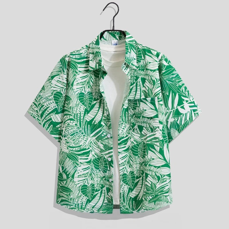 Aleron | Hawaïaans kampshirt voor heren – Lichtgewicht bloemenprint