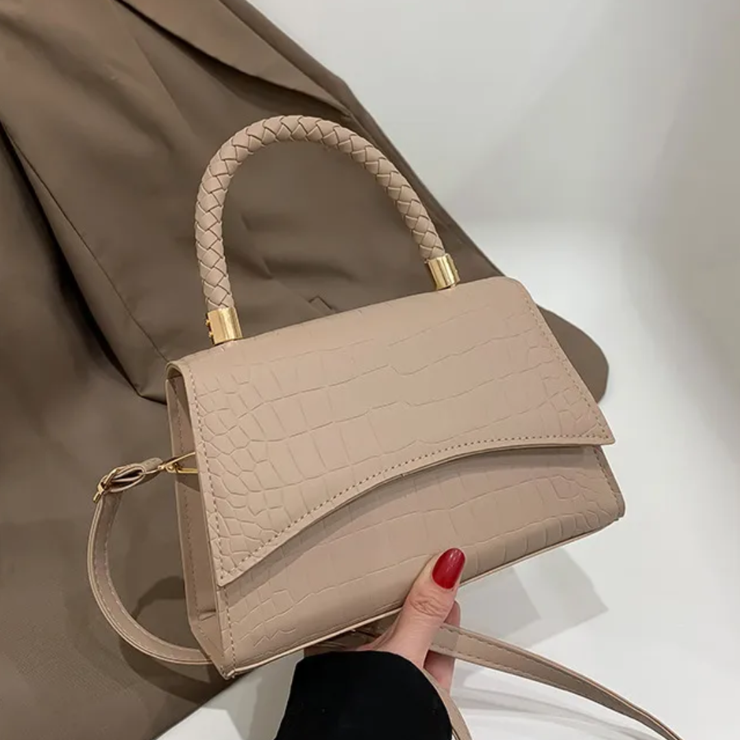 VelaBag | Kleine leren handtas – Elegante crossbodytas en tas met handvat voor dames, compacte designertas