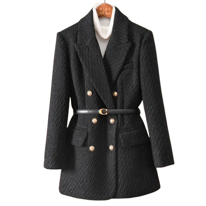 Linde | Veste en tweed luxueuse à deux boutons – une veste élégamment coupée pour le bureau, les tenues décontractées et l'hiver