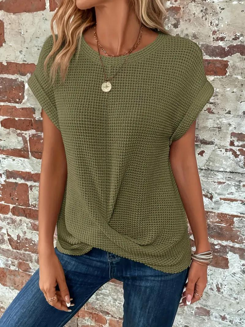 Omira | Stijlvolle damesblouse – Elegante top met korte mouwen voor een casual look