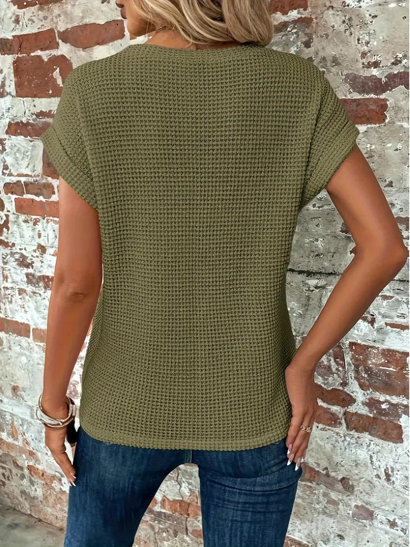 Omira | Stijlvolle damesblouse – Elegante top met korte mouwen voor een casual look