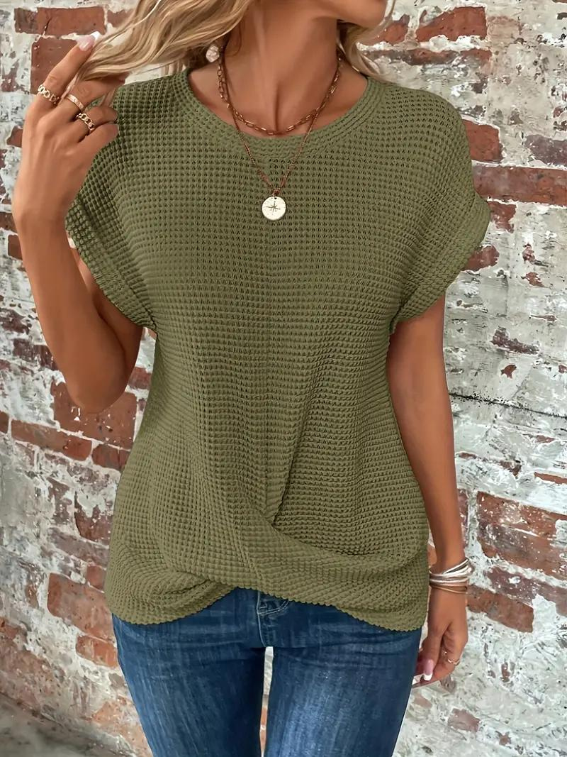 Omira | Stijlvolle damesblouse – Elegante top met korte mouwen voor een casual look