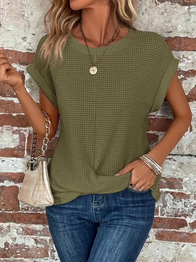 Omira | Stijlvolle damesblouse – Elegante top met korte mouwen voor een casual look