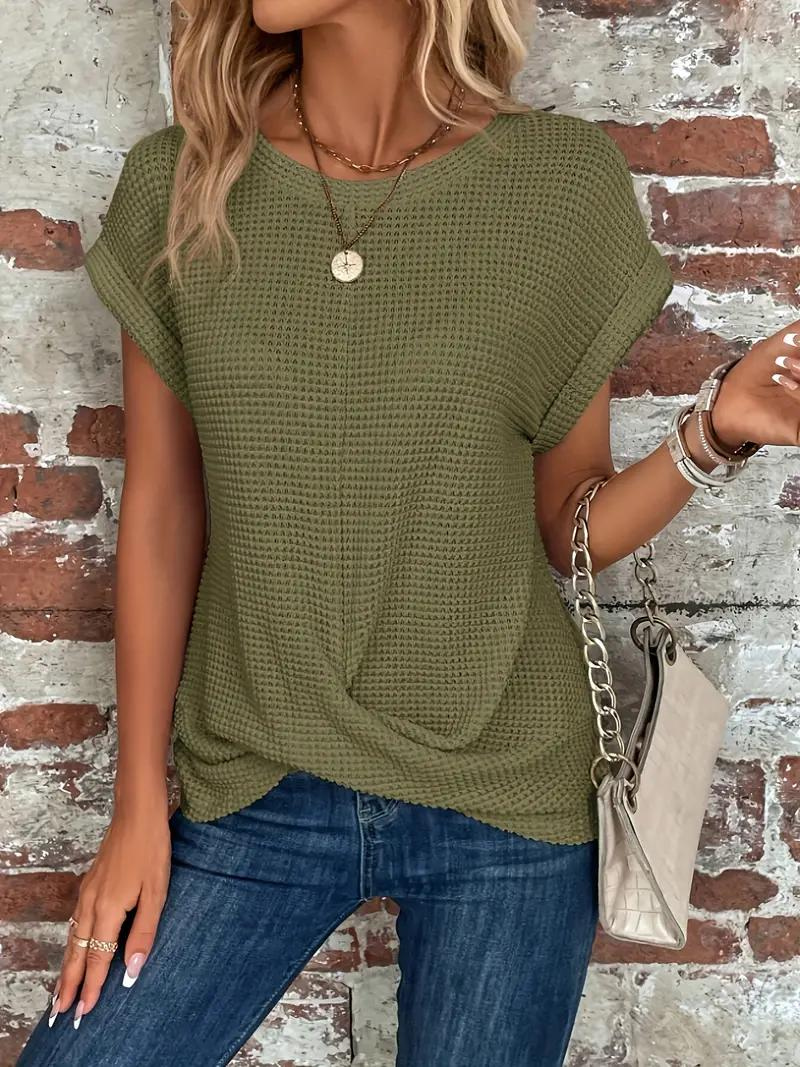 Omira | Stijlvolle damesblouse – Elegante top met korte mouwen voor een casual look