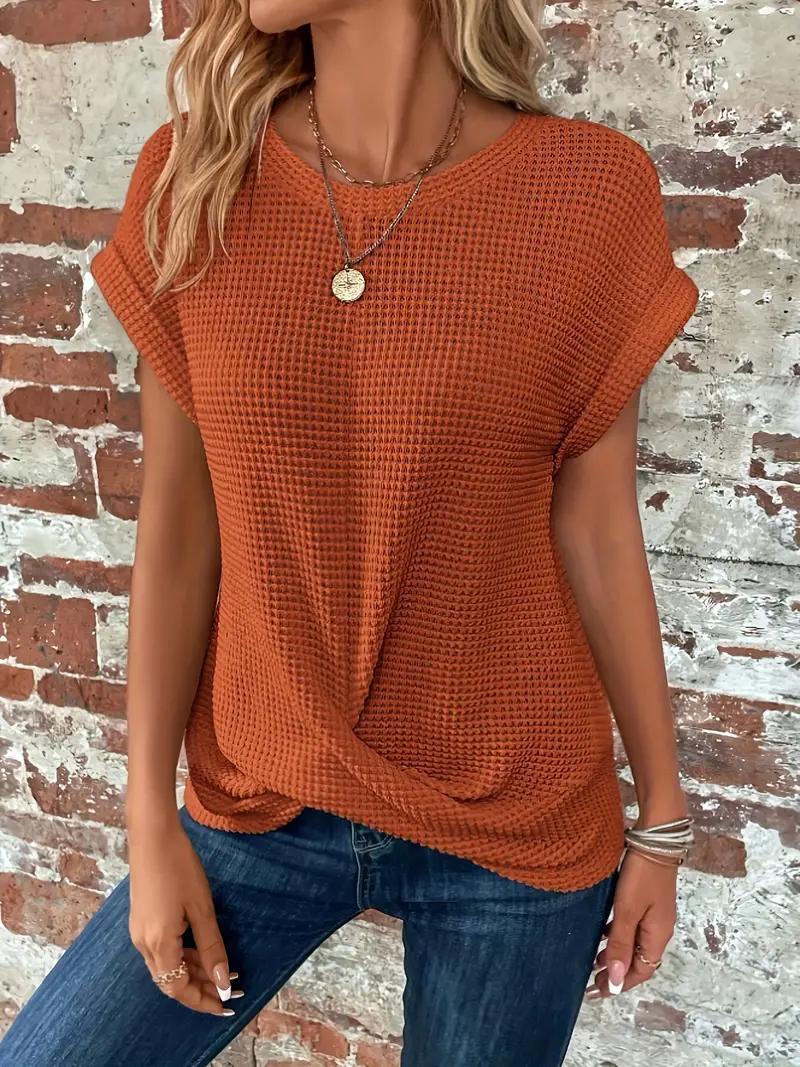 Omira | Stijlvolle damesblouse – Elegante top met korte mouwen voor een casual look