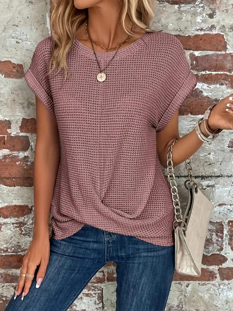Omira | Stijlvolle damesblouse – Elegante top met korte mouwen voor een casual look