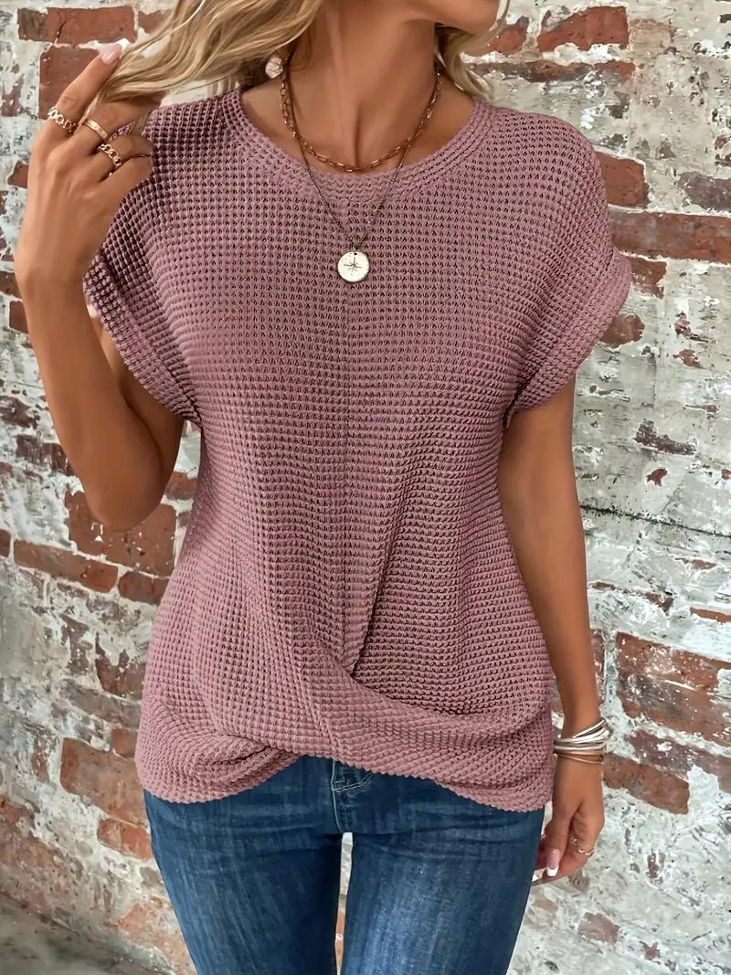 Omira | Stijlvolle damesblouse – Elegante top met korte mouwen voor een casual look