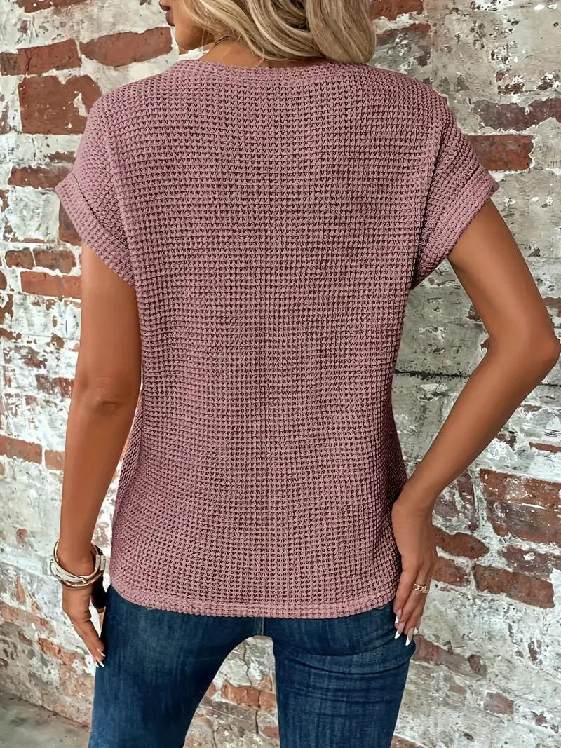 Omira | Stijlvolle damesblouse – Elegante top met korte mouwen voor een casual look