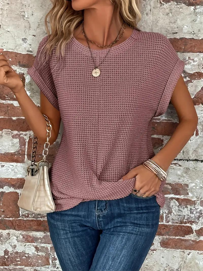 Omira | Stijlvolle damesblouse – Elegante top met korte mouwen voor een casual look