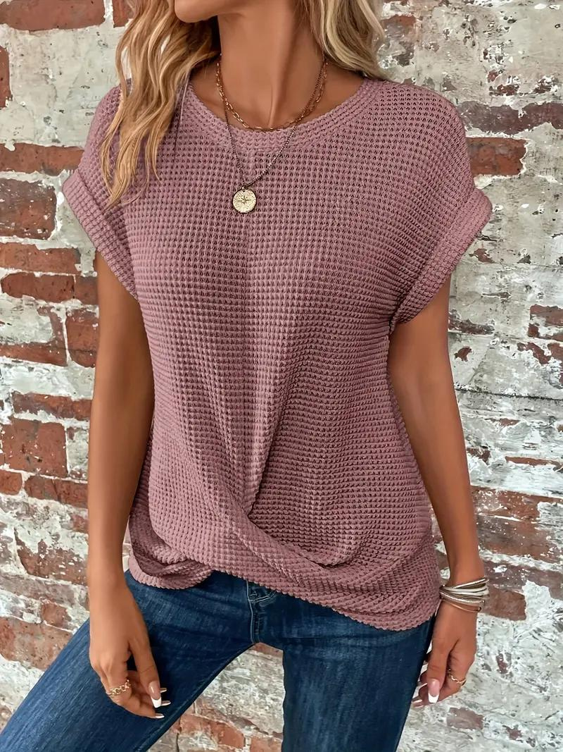 Omira | Stijlvolle damesblouse – Elegante top met korte mouwen voor een casual look