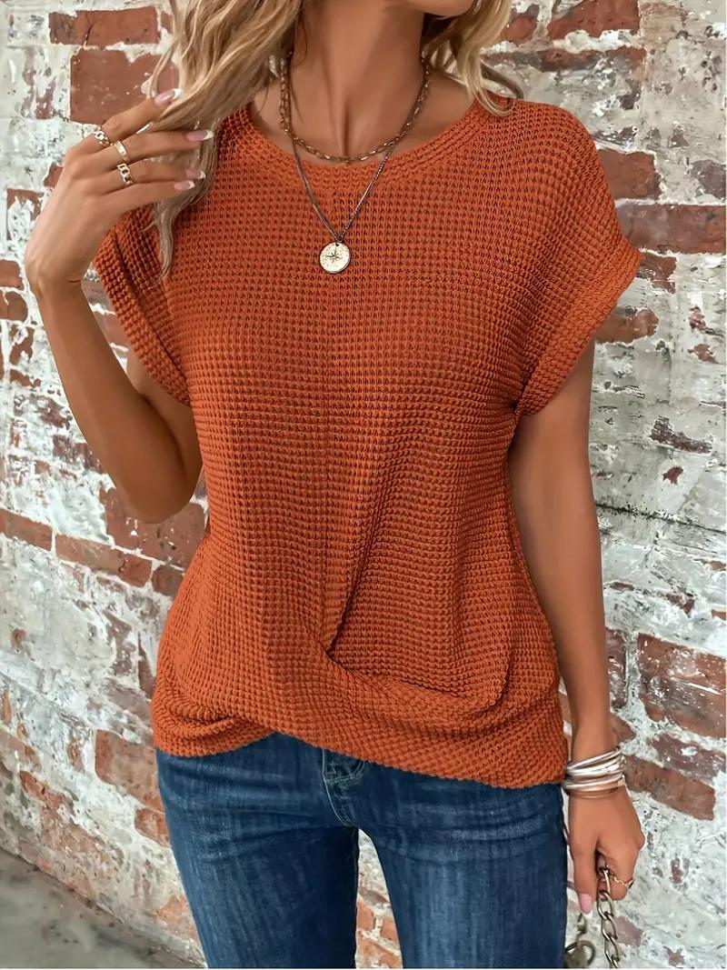 Omira | Stijlvolle damesblouse – Elegante top met korte mouwen voor een casual look