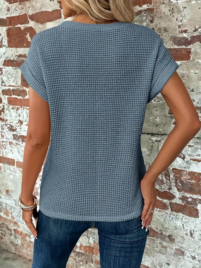Omira | Stijlvolle damesblouse – Elegante top met korte mouwen voor een casual look