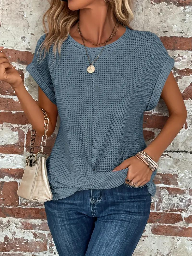 Omira | Stijlvolle damesblouse – Elegante top met korte mouwen voor een casual look