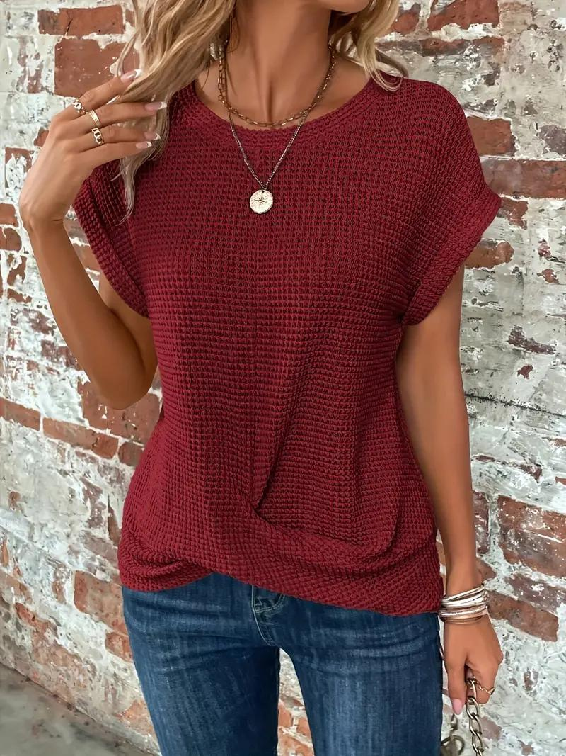 Omira | Stijlvolle damesblouse – Elegante top met korte mouwen voor een casual look