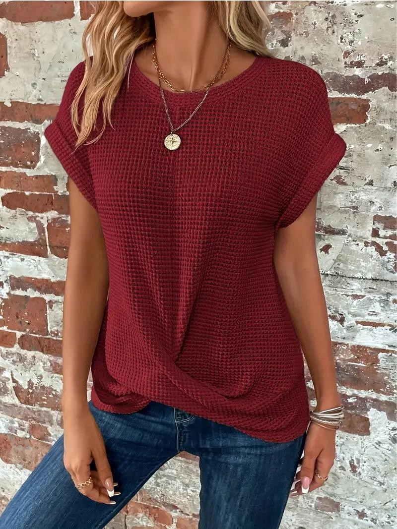 Omira | Stijlvolle damesblouse – Elegante top met korte mouwen voor een casual look