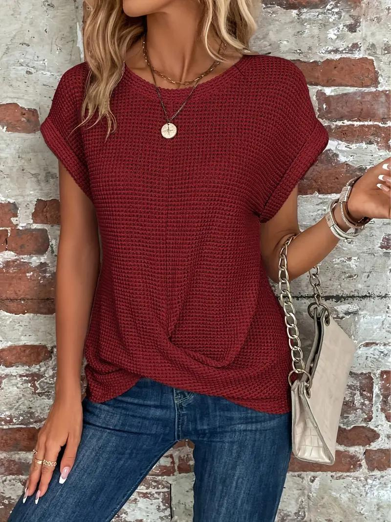 Omira | Stijlvolle damesblouse – Elegante top met korte mouwen voor een casual look