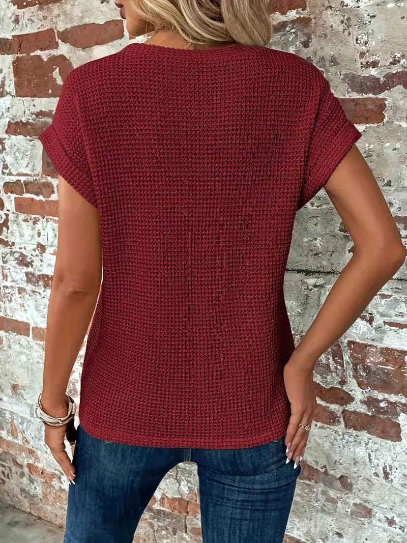 Omira | Stijlvolle damesblouse – Elegante top met korte mouwen voor een casual look