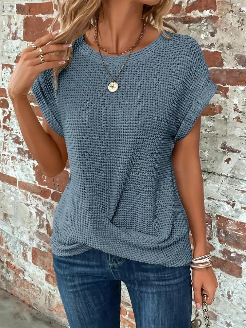 Omira | Stijlvolle damesblouse – Elegante top met korte mouwen voor een casual look