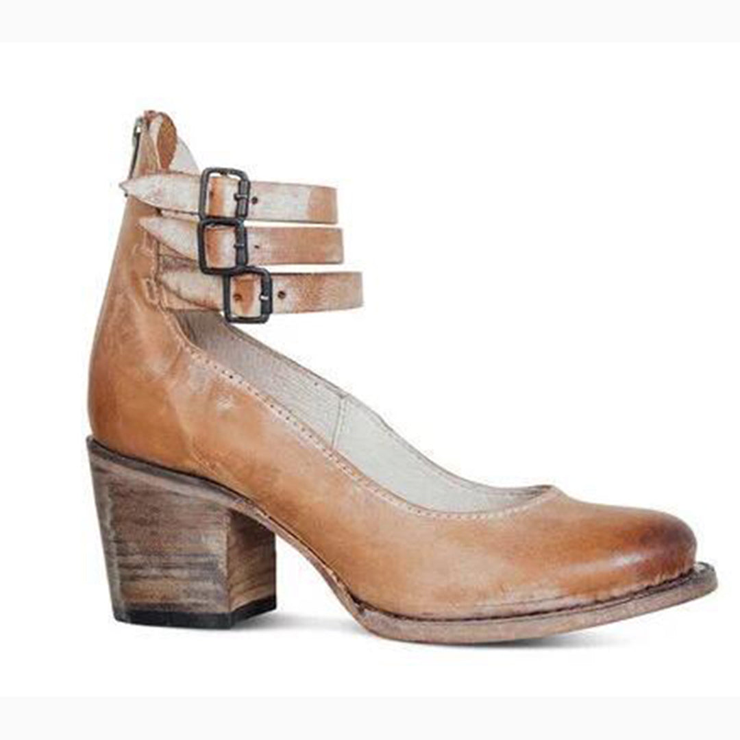 DivaLuxe | Elegante Vintage-Pumps mit Knöchelriemen und hohem Absatz für Damen – Klassische Abendschuhe