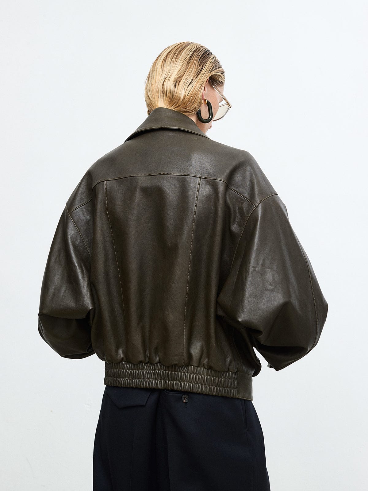 Frigg | Veste femme rétro en similicuir, veste décontractée en PU, vêtement d'extérieur marron élégant