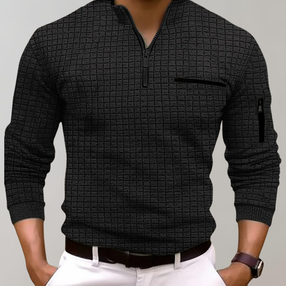 Yvar | Pull respirant à manches longues et courtes pour homme – Pull en maille léger et décontracté