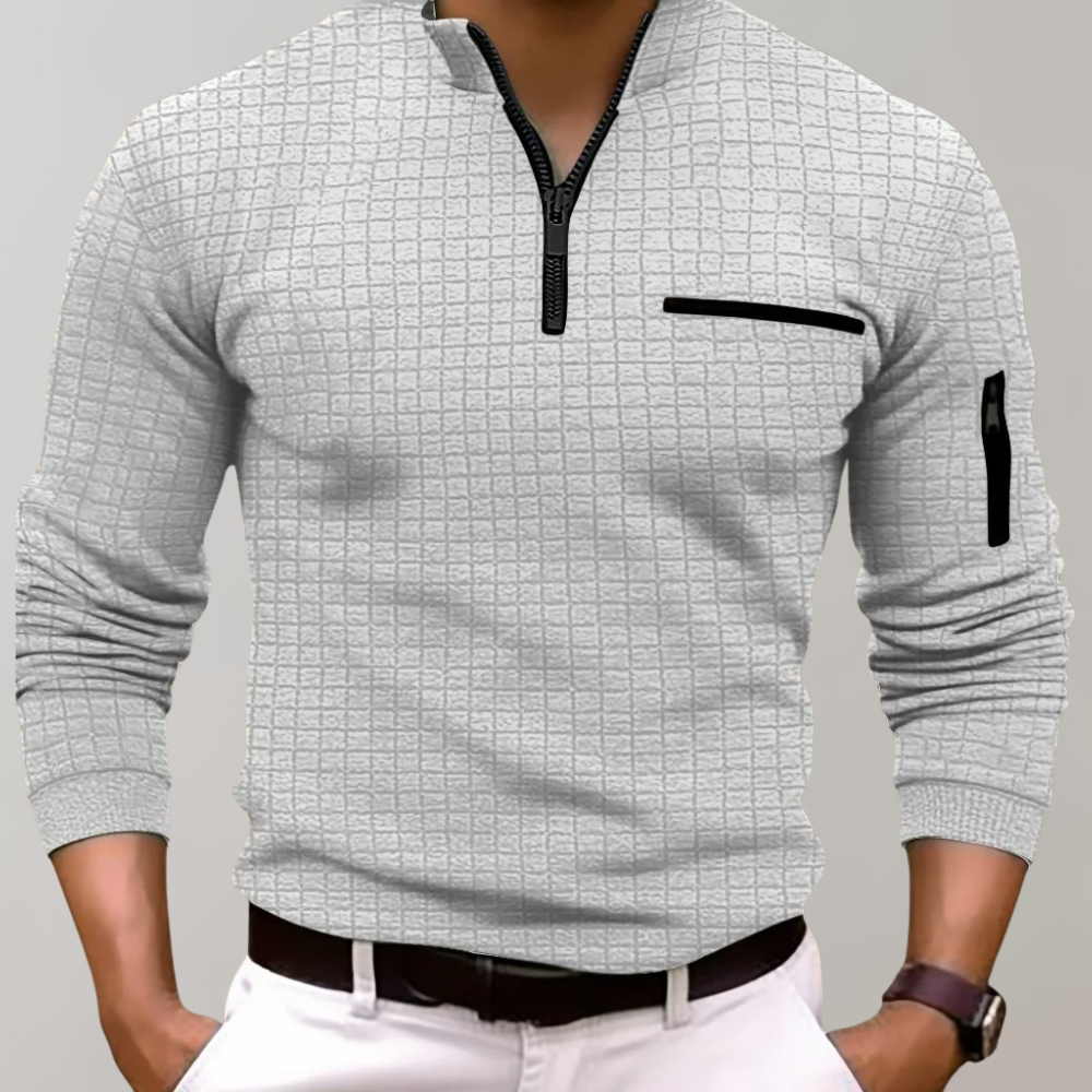 Yvar | Atmungsaktiver Langarm-Pullover für Herren – Lässiger, leichter Strickpullover