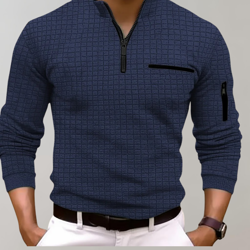 Yvar | Atmungsaktiver Langarm-Pullover für Herren – Lässiger, leichter Strickpullover