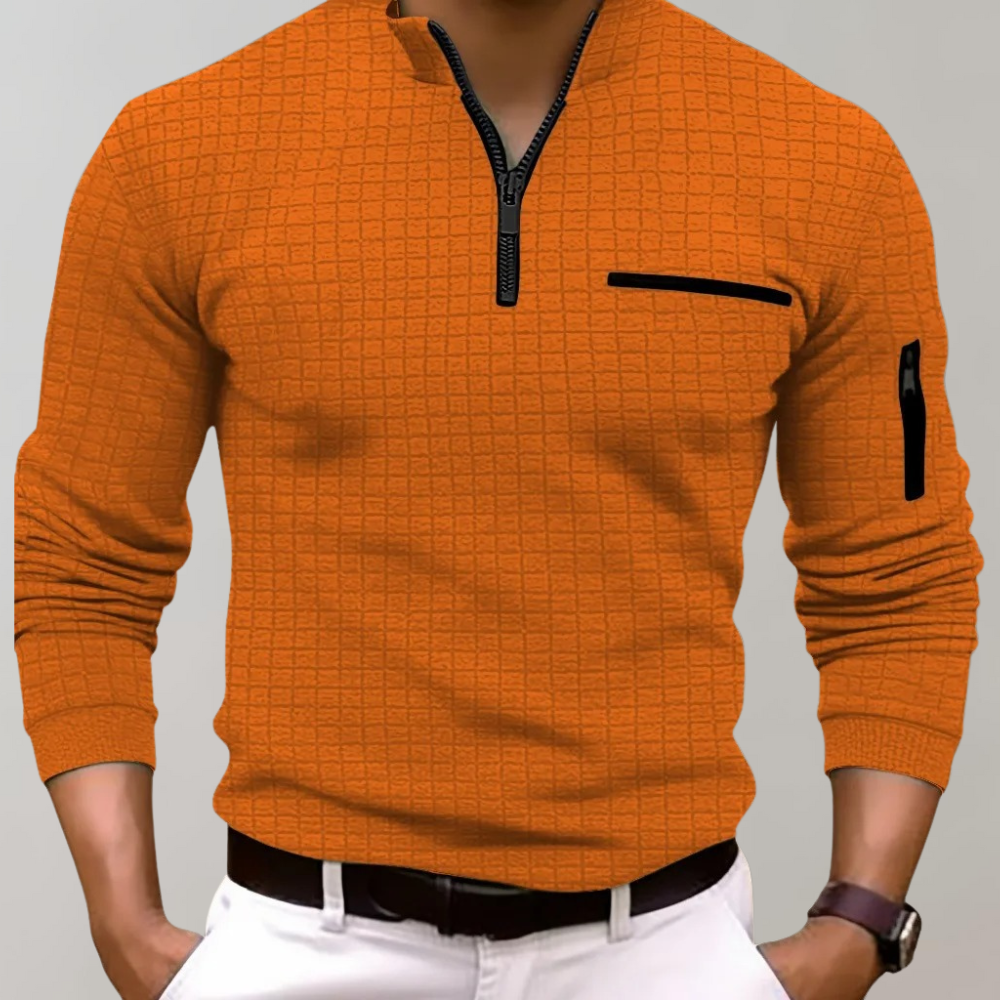 Yvar | Atmungsaktiver Langarm-Pullover für Herren – Lässiger, leichter Strickpullover