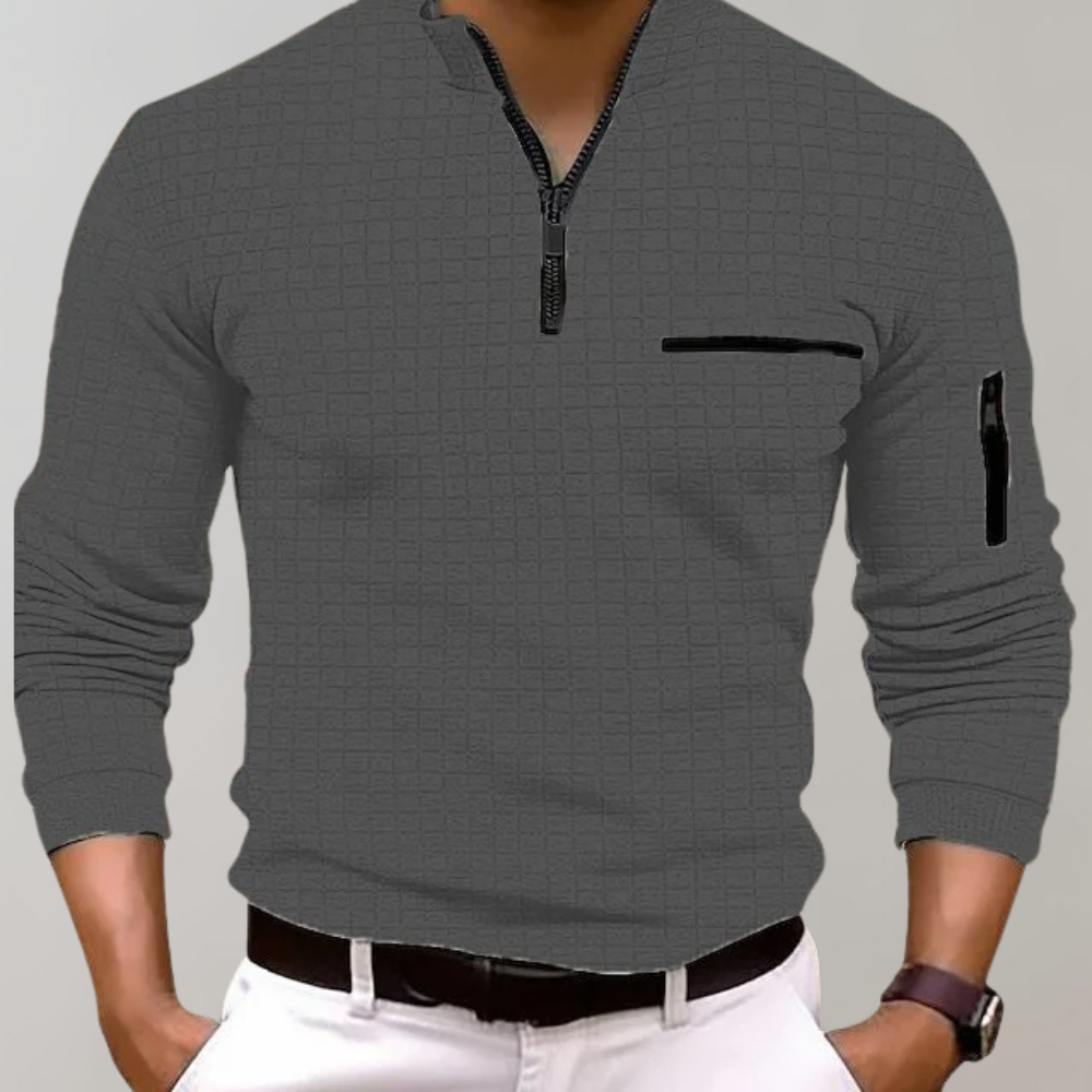 Yvar | Atmungsaktiver Langarm-Pullover für Herren – Lässiger, leichter Strickpullover