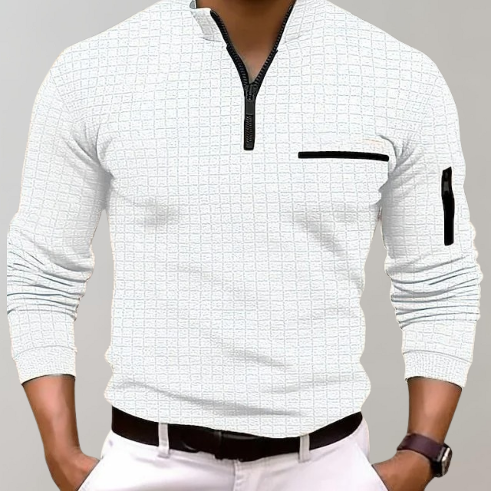 Yvar | Atmungsaktiver Langarm-Pullover für Herren – Lässiger, leichter Strickpullover