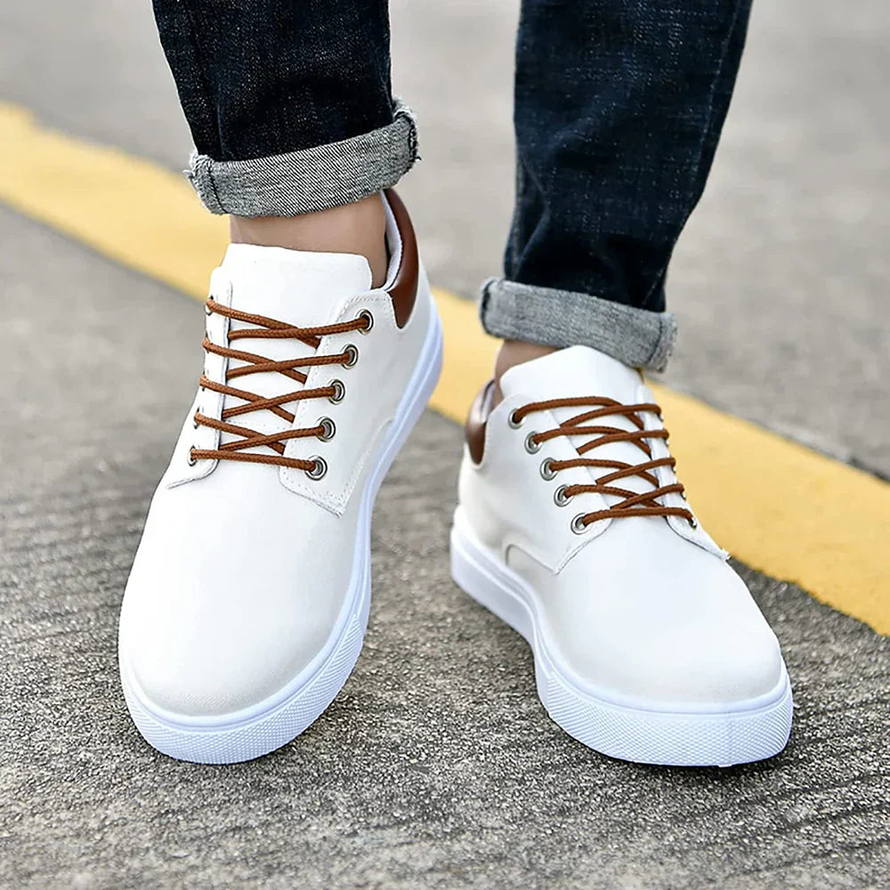 Arkalon | Canvas sneakers voor heren – Casual vetersneakers