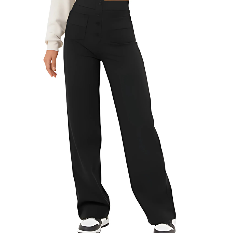 Brivana | Hoge taille stretchbroek voor dames – Slim fit pull-on broek voor comfort de hele dag door